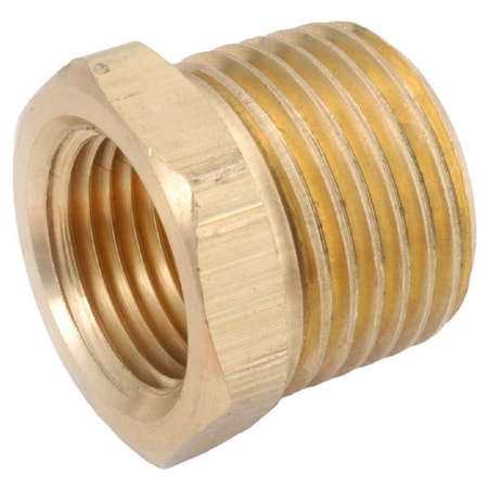 Anderson Metals Anderson Metals 1 in. MIP in. X 3/8 in. D FIP Yellow Brass Hex Bushing 756110-1606AH